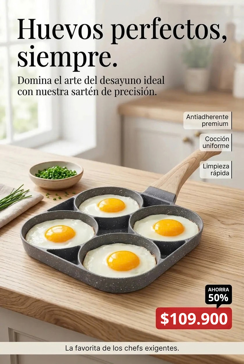 Sarten 4 en 1 - huevos perfectos siempre