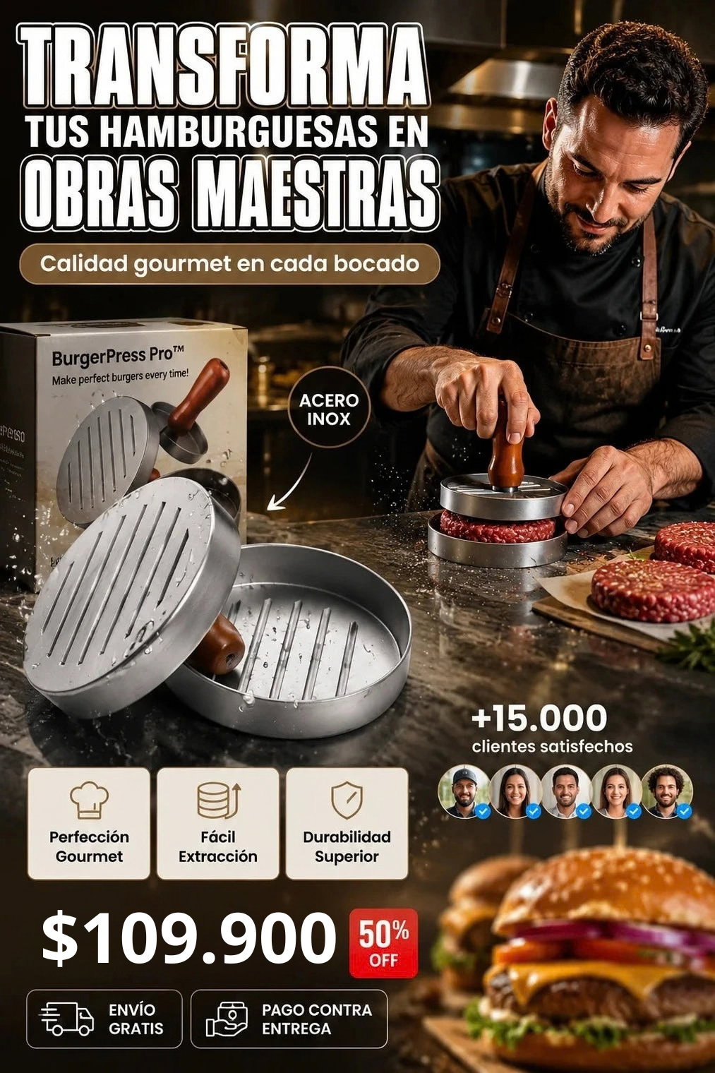 BurgerPress Pro - Molde Para Prensar