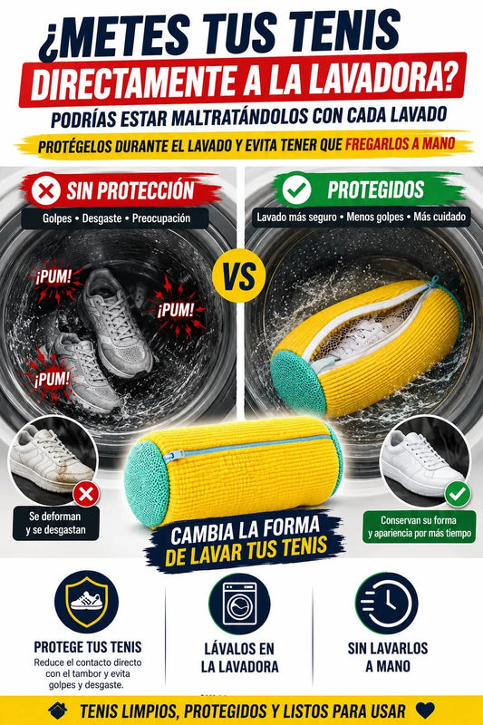 Tenis a Salvo l Lava tus tenis en la lavadora sin golpes y - Imagen 1