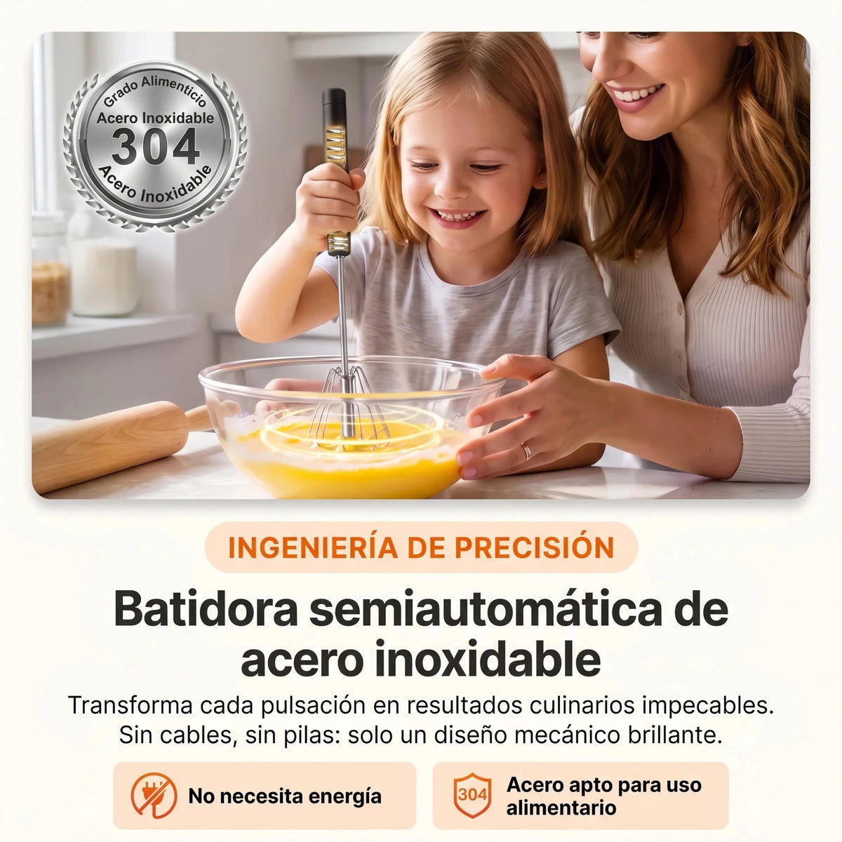 Batidora semiautomática de acero inoxidable - para mezclas rápidas - Imagen 1