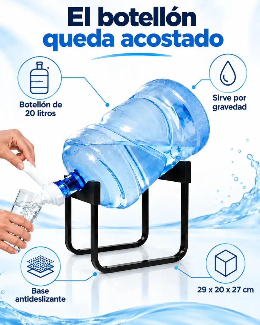 Soporte para botellón de 20 L · Sirve agua sin cargarlo - Imagen 3
